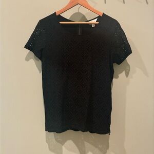 Market & Spruce Elegant Black Patterned Top